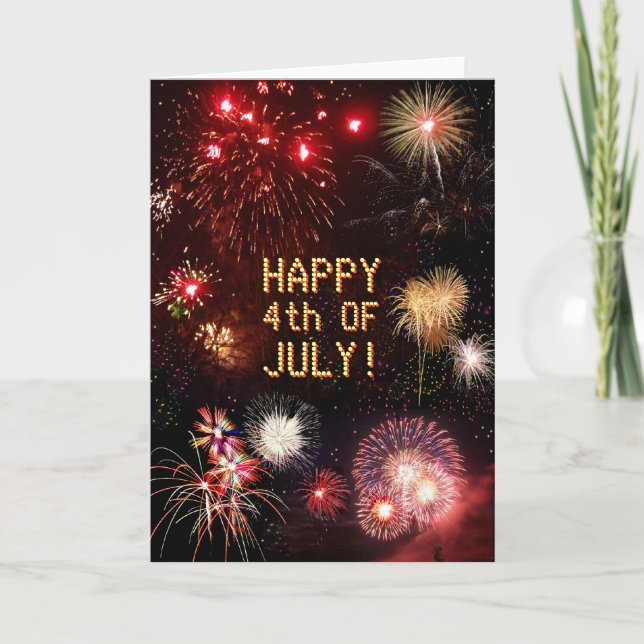 4. Juli Feuerwerk Karte (Vorderseite)