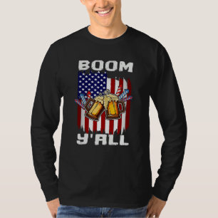 4. Juli Feuerwerk Party Boom Ya ll US-Flagge Patri T-Shirt