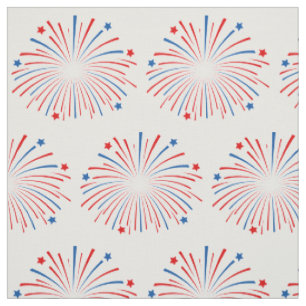 4. Juli Feuerwerk Party Muster Druck Stoff