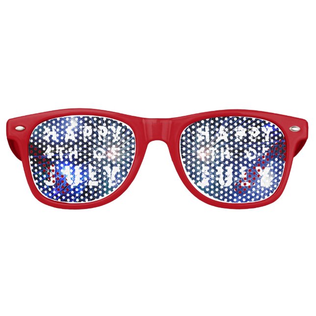 4. Juli Feuerwerk Party Partybrille (Vorderseite)