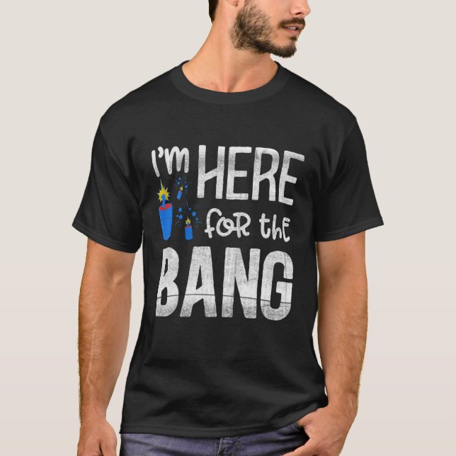 4. Juli Feuerwerk Patriotic hier für den Knall T-Shirt (Vorderseite)
