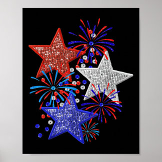 4. Juli Feuerwerk Poster