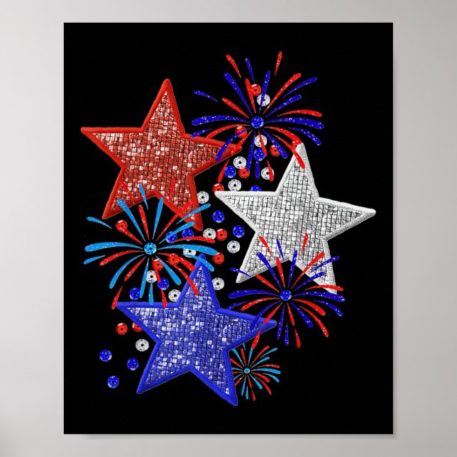 4. Juli Feuerwerk  Poster (Vorne)