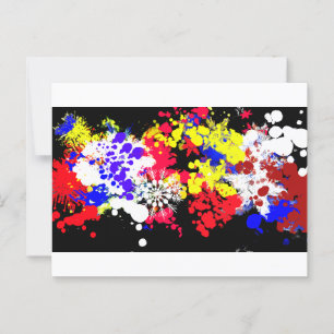 4. Juli Feuerwerk Spaß Postkarte