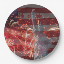 4. Juli Feuerwerk und Freiheitsstatue