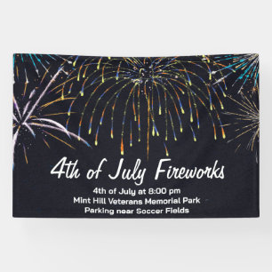 4. Juli Feuerwerk Werbebanner Banner