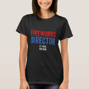 4. Juli Feuerwerksdirektor USA-Flagge Sonnenbrille T-Shirt