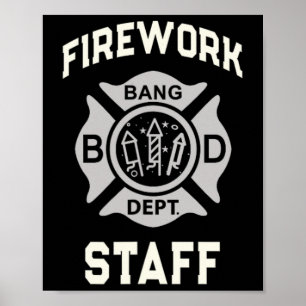 4. Juli Feuerwerkskräfte Boom Squad Safety Direkti Poster