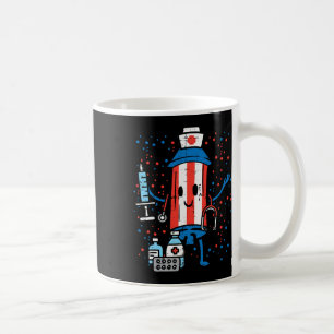 4. Juli Firecracker Nurse Funny America Scrub Kaffeetasse