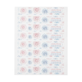 4. Juli Firecracker Red White Blue Rücksendeadress