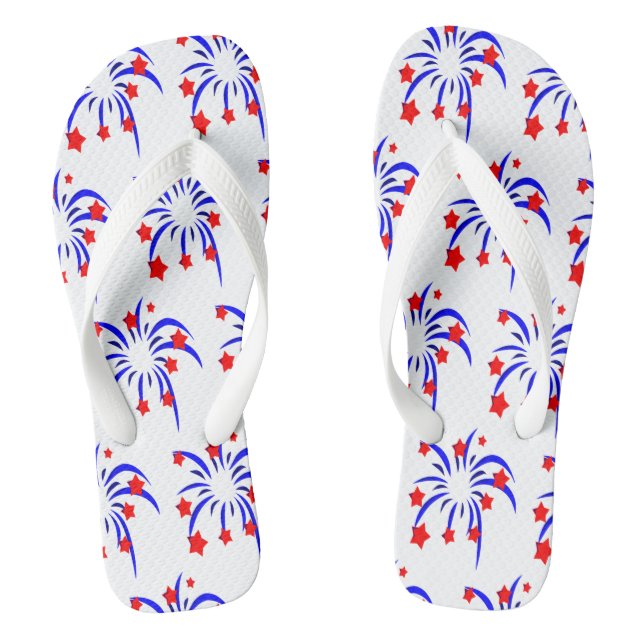 4. Juli Fireworks Flip Flops (Fußbett)