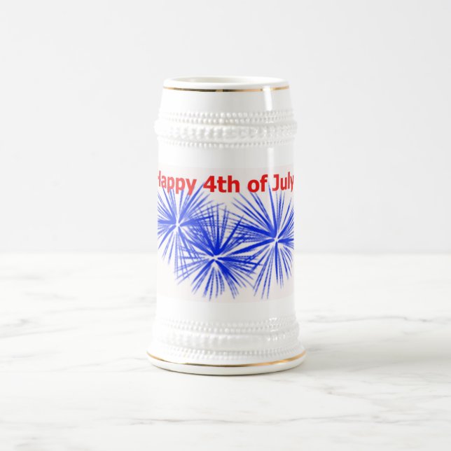 4. Juli Fireworks Stein Bierglas (Mittel)
