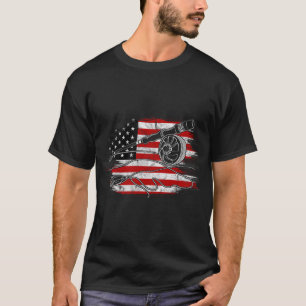 4. Juli Fischen USA-Flagge Wels Katzenfischfang Pa T-Shirt