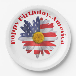 4. Juli Flag Daisy Pappteller