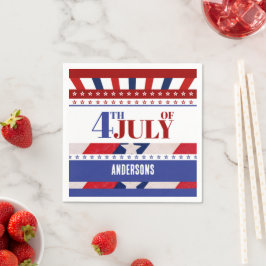 4. Juli Flag of America Künstlerisch Custom Serviette