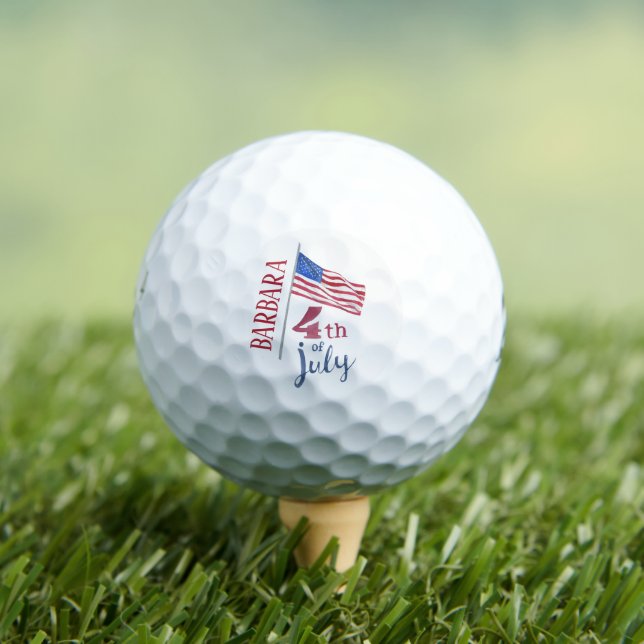 4. Juli Flag Personalisiert Stilvoll Golfball (Insitu T-Shirt)