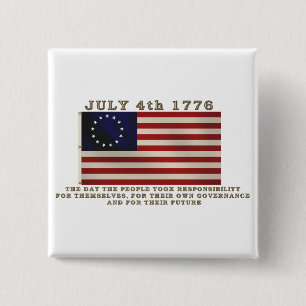 4. Juli Flagge Button