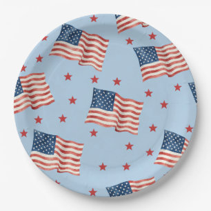 4. Juli-Flagge Party-Teller Pappteller