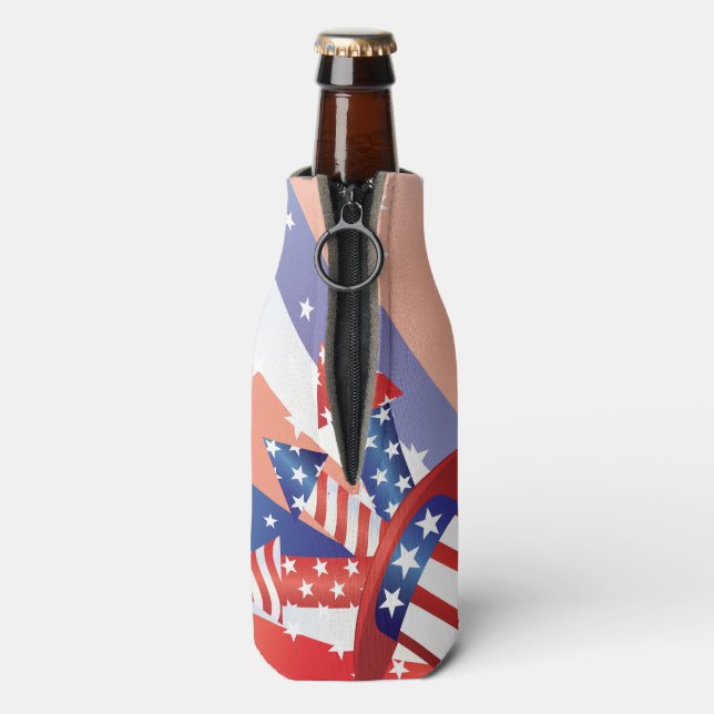 4. Juli Flasche Cooler Flaschenkühler (Flasche Rückseite)