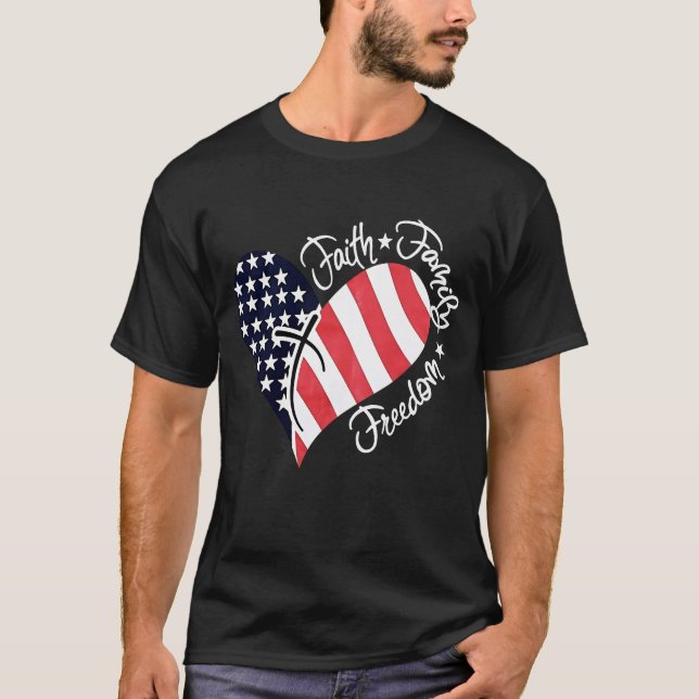 4. Juli Frauen Glaubensfreiheit T-Shirt (Vorderseite)
