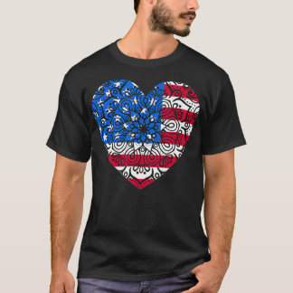 4. Juli Frauen Mädchen Kinder Mandala Amerikanisch T-Shirt