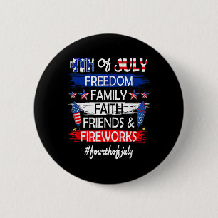 4. Juli Freiheit Familie Freunde Feuerwerk Stolz Button