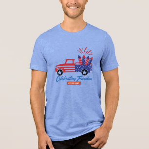 4. Juli Freiheits-Fahrt Truck-Shirt Tri-Blend Shirt