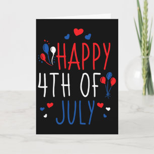 4. Juli Frohes 4. Juli Amerikanische Flagge Karte