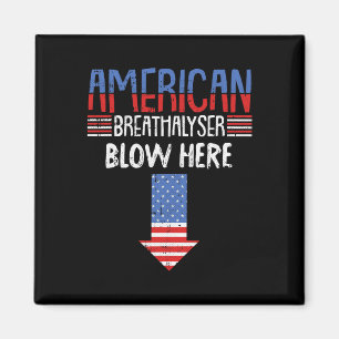 4. Juli Funny American Flag Patriotic Magnet