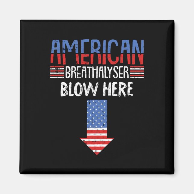 4. Juli Funny American Flag Patriotic Magnet (Vorne)