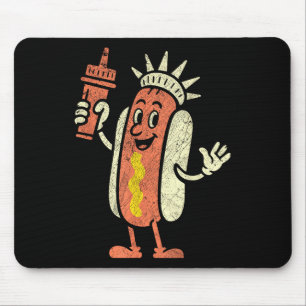 4. Juli Funny Hot Dog Jungs Mädchen 4. Juli Mousepad