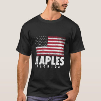 4. Juli für Naples Florida Amerikanische Flagge T-Shirt