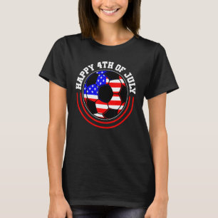 4. Juli Fußball Ball Patriotic Pride American F T-Shirt