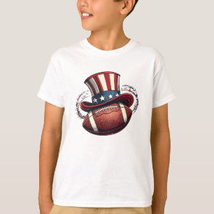 4. Juli Fußball Patriotic Player Men Boys Kind T-Shirt
