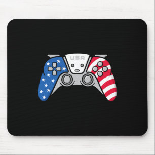 4. Juli Gamepad Video Game USA American Flag G Mousepad