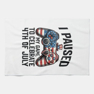 4. Juli Gamer Patriotisches Videospiel-Shirt_1 Geschirrtuch