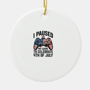 4. Juli Gamer Patriotisches Videospiel-Shirt_1 Keramik Ornament