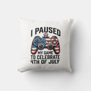 4. Juli Gamer Patriotisches Videospiel-Shirt_1 Kissen