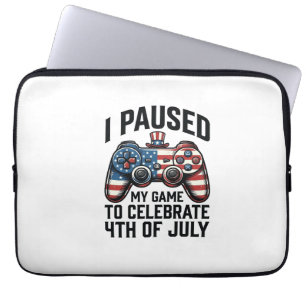 4. Juli Gamer Patriotisches Videospiel-Shirt_1 Laptopschutzhülle
