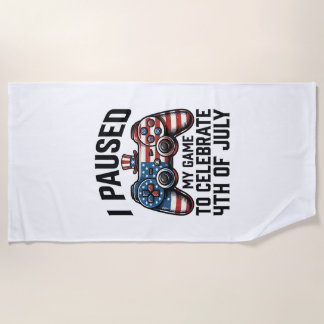4. Juli Gamer Patriotisches Videospiel-Shirt_1 Strandtuch