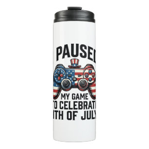 4. Juli Gamer Patriotisches Videospiel-Shirt_1 Thermosbecher