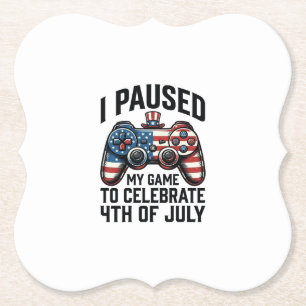 4. Juli Gamer Patriotisches Videospiel-Shirt_1 Untersetzer