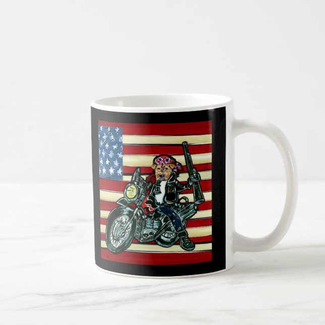 4. Juli - Geboren, Wild Airedale zu sein Kaffeetasse (Rechts)