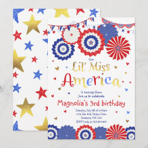 4. Juli Geburtstag Einladung Amerikanische Unabhän