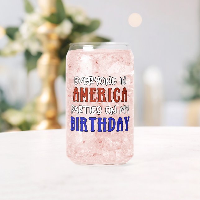 4. Juli Geburtstag Funny Dosenglas (Insitu (Hochzeit))