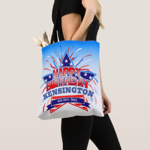 4. Juli Geburtstag Tote Bag Tasche