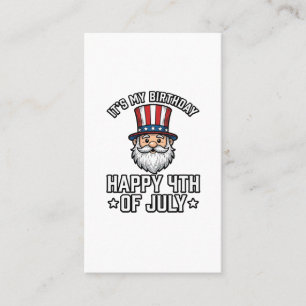 4. Juli Geburtstags-Gnom Patriotisches T-Shirt Des Visitenkarte