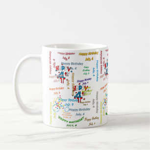 4. Juli, Geburtstags-Tasse Kaffeetasse