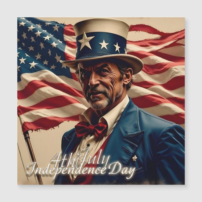 4. Juli - Geist der Unabhängigkeit Magnetkarte (Vorderseite)