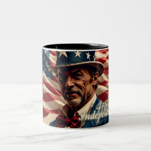 4. Juli - Geist der Unabhängigkeit Zweifarbige Tasse